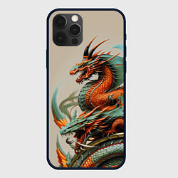 Чехол iPhone 12 Pro Max Japan dragon - irezumi