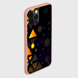 Чехол для iPhone 12 Pro Max Светящиеся треугольники боко, цвет: 3D-светло-розовый — фото 2