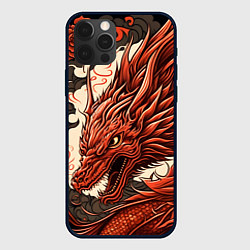 Чехол iPhone 12 Pro Max Японский краcный дракон