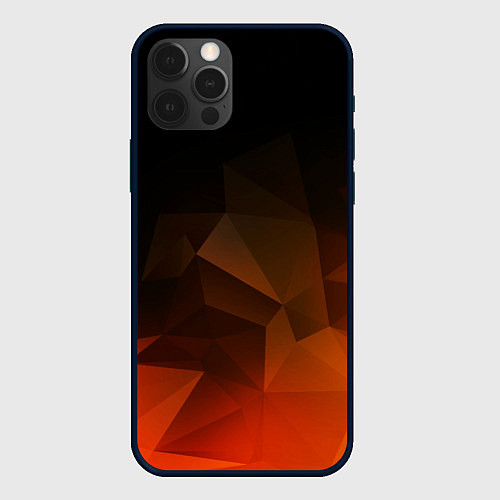 Чехол iPhone 12 Pro Max Абстрактное пламя / 3D-Черный – фото 1
