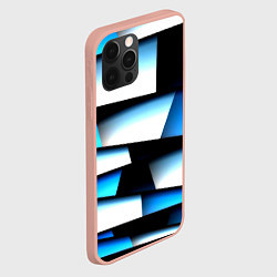Чехол для iPhone 12 Pro Max Решетка из линий и полос, цвет: 3D-светло-розовый — фото 2