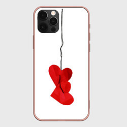 Чехол iPhone 12 Pro Max Сердца валентинки