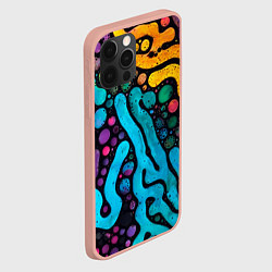 Чехол для iPhone 12 Pro Max Цветные микроорганизмы, цвет: 3D-светло-розовый — фото 2