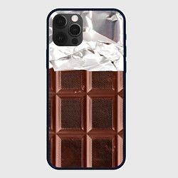 Чехол iPhone 12 Pro Max Темная плитка шоколада в обертке