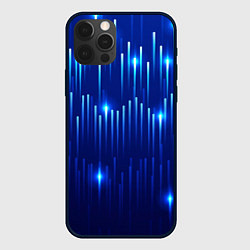Чехол iPhone 12 Pro Max Светящиеся синие линии