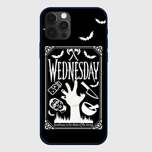 Чехол iPhone 12 Pro Max Wednesday - thing / 3D-Черный – фото 1