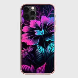Чехол iPhone 12 Pro Max Неоновый цветок