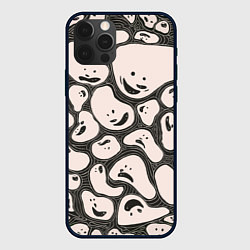 Чехол iPhone 12 Pro Max Камни с лицами