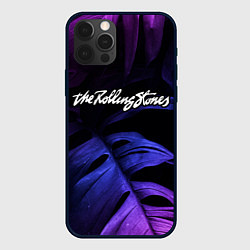 Чехол для iPhone 12 Pro Max Rolling Stones neon monstera, цвет: 3D-черный