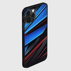 Чехол для iPhone 12 Pro Max Объемные элементы абстракция, цвет: 3D-черный — фото 2