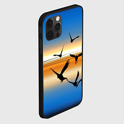 Чехол для iPhone 12 Pro Max Вороны на закате, цвет: 3D-черный — фото 2