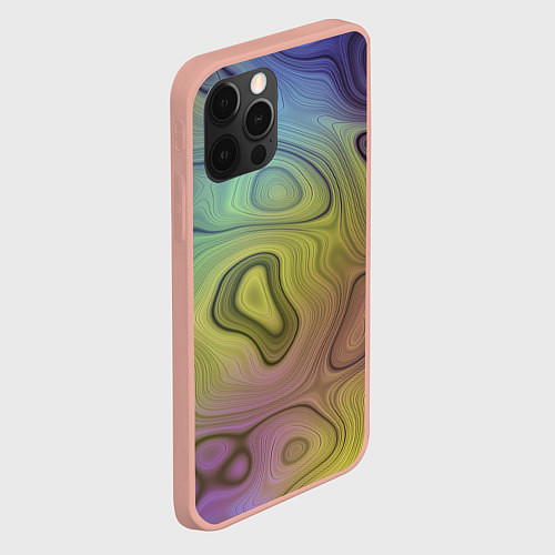 Чехол iPhone 12 Pro Max Абстрактная жидкость / 3D-Светло-розовый – фото 2
