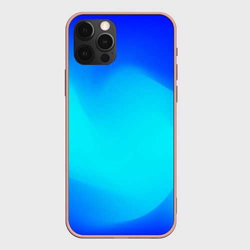 Чехол iPhone 12 Pro Max Градиент синий / 3D-Светло-розовый – фото 1