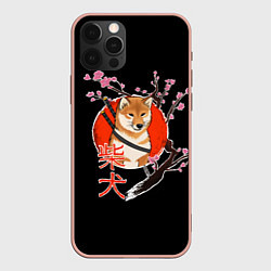 Чехол iPhone 12 Pro Max Сиба ину самурай