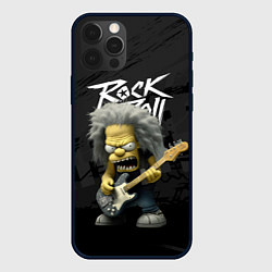 Чехол для iPhone 12 Pro Max Rock and Roll Simpsons, цвет: 3D-черный