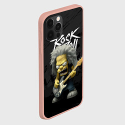 Чехол для iPhone 12 Pro Max Rock and Roll Simpsons, цвет: 3D-светло-розовый — фото 2