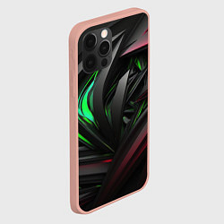 Чехол для iPhone 12 Pro Max Объемные абстрактные объекты, цвет: 3D-светло-розовый — фото 2