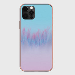 Чехол для iPhone 12 Pro Max Пурпурный огонь, цвет: 3D-светло-розовый