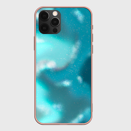 Чехол iPhone 12 Pro Max Волны в море / 3D-Светло-розовый – фото 1