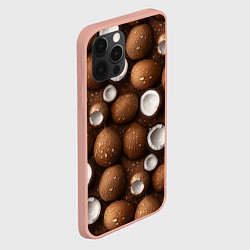 Чехол для iPhone 12 Pro Max Сочная текстура из кокосов, цвет: 3D-светло-розовый — фото 2