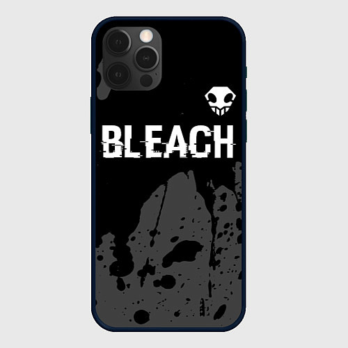 Чехол iPhone 12 Pro Max Bleach glitch на темном фоне: символ сверху / 3D-Черный – фото 1