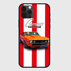 Чехол iPhone 12 Pro Max Ретро маслкар Chevrolet Camaro SS 1968 года