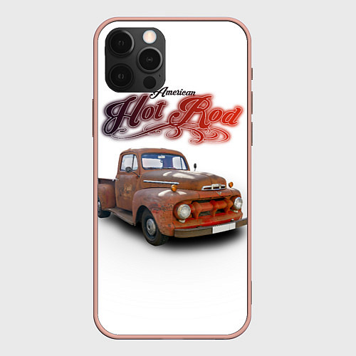 Чехол iPhone 12 Pro Max Классический хот род на базе Ford F-1 / 3D-Светло-розовый – фото 1