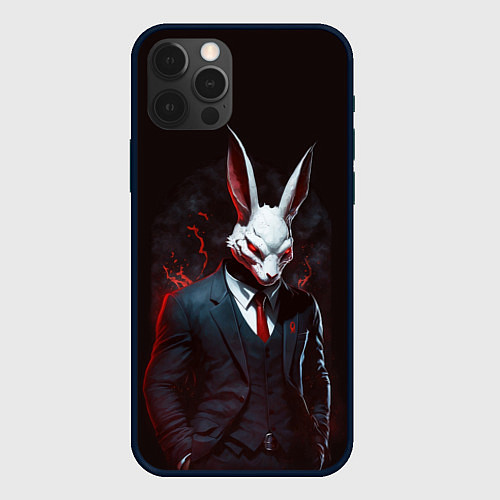 Чехол iPhone 12 Pro Max Devil rabbit / 3D-Черный – фото 1