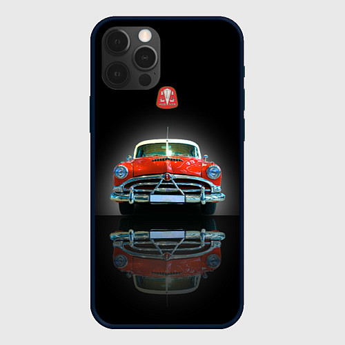 Чехол iPhone 12 Pro Max Классический американский автомобиль Hudson Hornet / 3D-Черный – фото 1