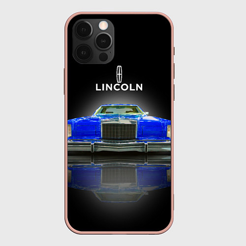 Чехол iPhone 12 Pro Max Американский роскошный автомобиль Lincoln Continen / 3D-Светло-розовый – фото 1