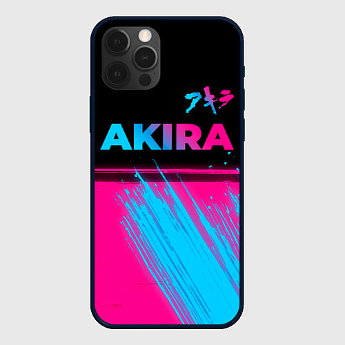 Чехол iPhone 12 Pro Max Akira - neon gradient: символ сверху / 3D-Черный – фото 1