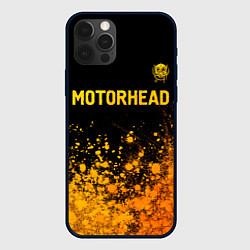 Чехол для iPhone 12 Pro Max Motorhead - gold gradient: символ сверху, цвет: 3D-черный