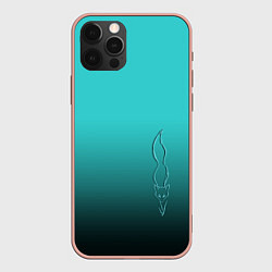 Чехол iPhone 12 Pro Max Силуэт лисы на градиентном фоне