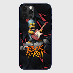 Чехол для iPhone 12 Pro Max Rocknroll simpsons, цвет: 3D-черный