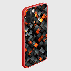 Чехол для iPhone 12 Pro Max Раскаленные блоки паттерн, цвет: 3D-красный — фото 2