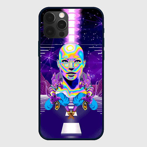 Чехол iPhone 12 Pro Max Goddess with two Beerus - vaporwave / 3D-Черный – фото 1