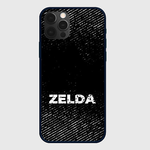 Чехол iPhone 12 Pro Max Zelda с потертостями на темном фоне / 3D-Черный – фото 1