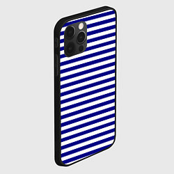 Чехол для iPhone 12 Pro Max Тельняшка синяя ВМФ, цвет: 3D-черный — фото 2