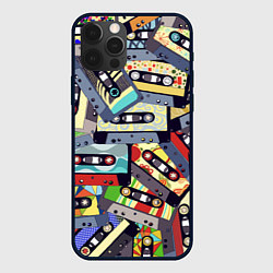 Чехол для iPhone 12 Pro Max Касеты 80-е, цвет: 3D-черный