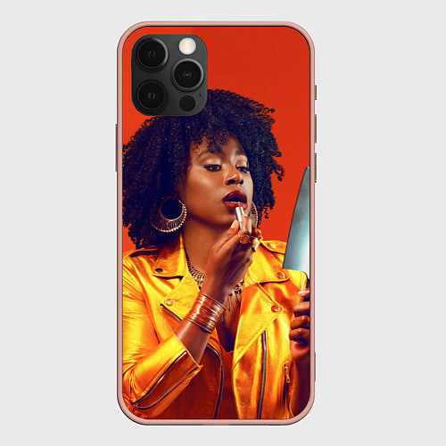 Чехол iPhone 12 Pro Max Taylor Harding art - Why Women Kill / 3D-Светло-розовый – фото 1