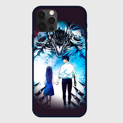 Чехол iPhone 12 Pro Max Магическая битва проклятие / 3D-Черный – фото 1