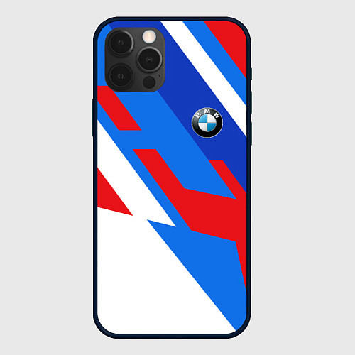 Чехол iPhone 12 Pro Max BMW m colors / 3D-Черный – фото 1