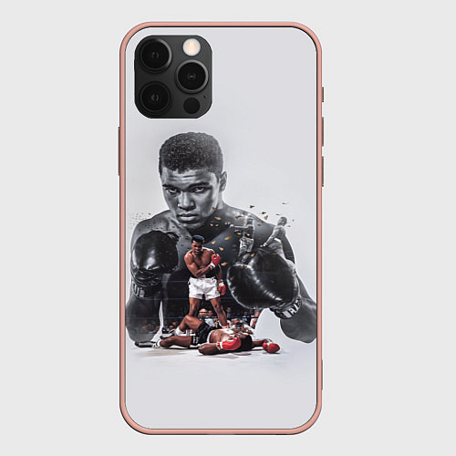 Чехол iPhone 12 Pro Max The greatest - Muhammad Ali / 3D-Светло-розовый – фото 1