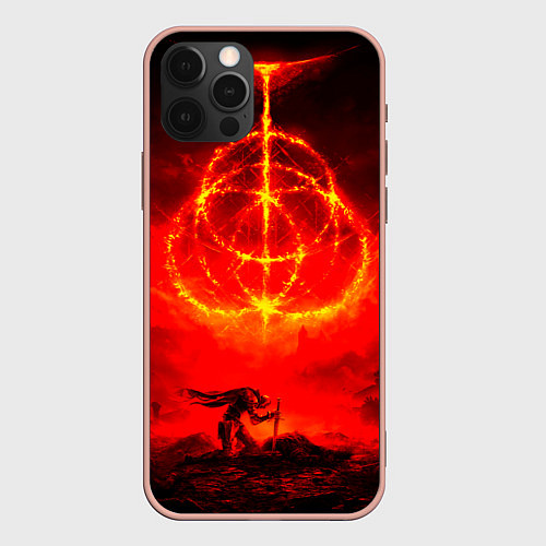 Чехол iPhone 12 Pro Max Elden Ring dark / 3D-Светло-розовый – фото 1