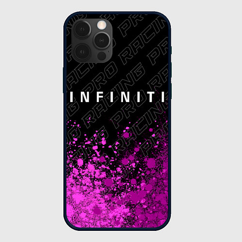 Чехол iPhone 12 Pro Max Infiniti pro racing: символ сверху / 3D-Черный – фото 1