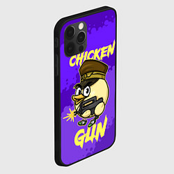 Чехол для iPhone 12 Pro Max Чикен Ган - цыпленок, цвет: 3D-черный — фото 2