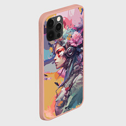 Чехол для iPhone 12 Pro Max Киберлетчица в цветах - Хуф и Ся, цвет: 3D-светло-розовый — фото 2