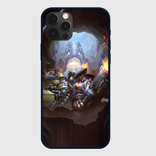 Чехол iPhone 12 Pro Max Team Deep Rock Galactic / 3D-Черный – фото 1