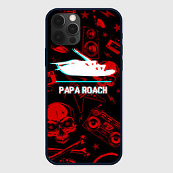 Чехол iPhone 12 Pro Max Papa Roach rock glitch