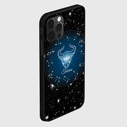 Чехол для iPhone 12 Pro Max Телец знак зодиака на звездном небе, цвет: 3D-черный — фото 2